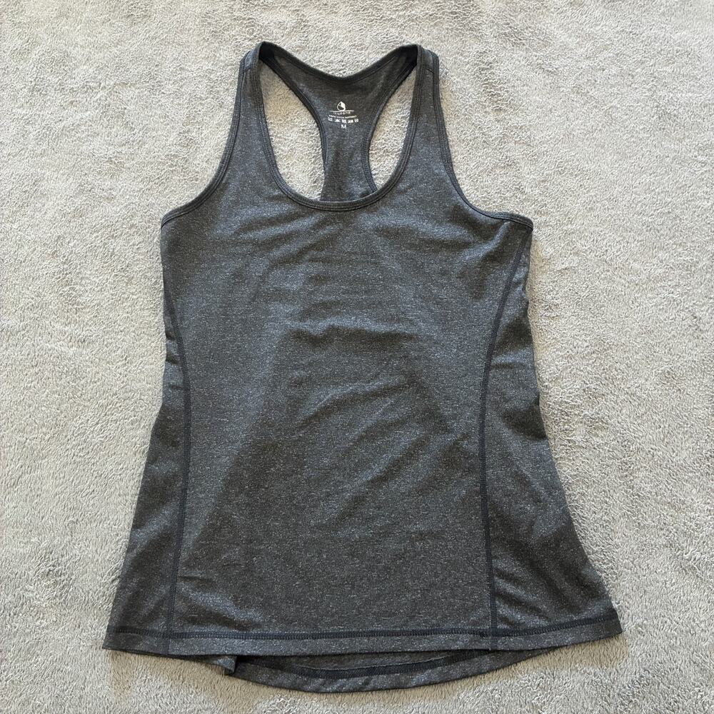 Icyzone Dark Grey Athletic Lightweight Racerback Workout Tank Top Women's Size M